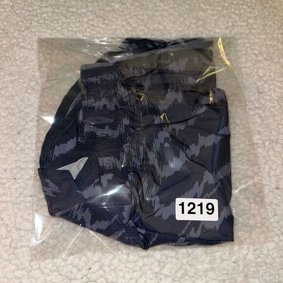 Nike Dri-Fit Womens Blue Gray Pattern Running Shorts Size Small - Picture 10 of 10